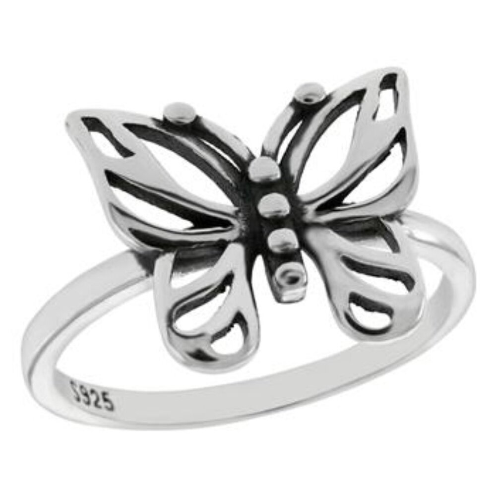 925 Sterling Silver Butterfly Shape Ring